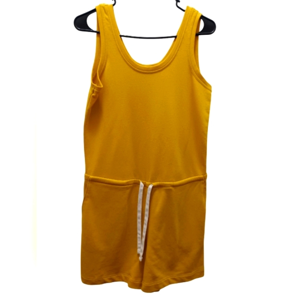 Old Navy Yellow Golden Rod sleeveless, cotton romper. (S)